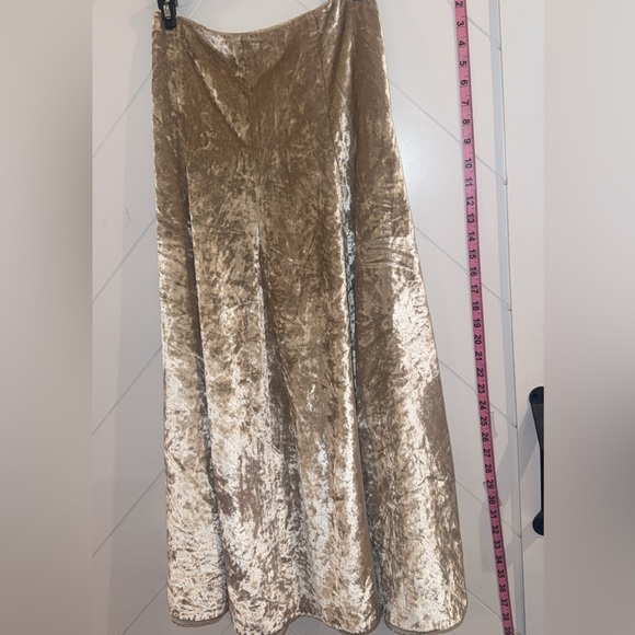 VINCE velvet purl edge paneled slip skirt in oak stone Size:6 STYLE V800430749 - Picture 12 of 16